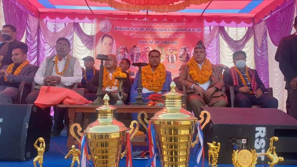 प्रथम म्हे-म्हे स्मृति फुटबल प्रतियोगितामा आयोजक मिलनचोक बी को विजयी सुरुवात
