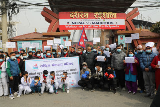 राखेप सदस्यसचिव विवाद अन्त्यको माग गर्दै विरोध र्‍याली