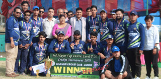 त्रीदेश्वरी क्रीकेट क्लवलाई तेस्रो लमहि मेयर कपको उपाधि