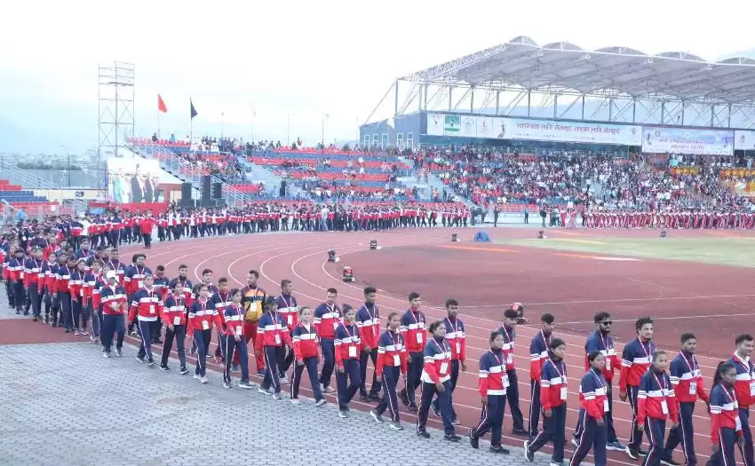 नवौँ राष्ट्रिय खेलकुद समुद्घाटन : मार्चपाससहित सांस्कृतिक कार्यक्रम