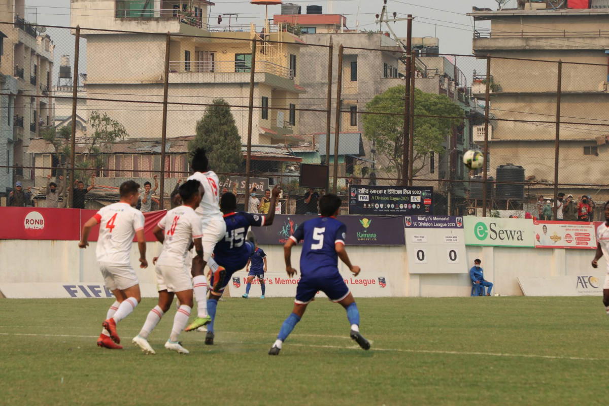 थ्री स्टार र चर्च ब्वाइज बराबरीमा रोकिए