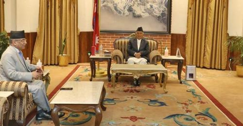 राष्ट्रपति र प्रधानमन्त्रीबीच भेटवार्ता