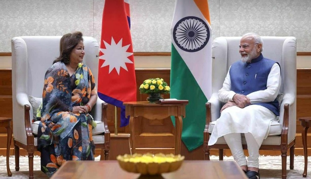 परराष्ट्रमन्त्री राणा र भारतका प्रधानमन्त्री मोदीबिच शिष्टाचार भेट