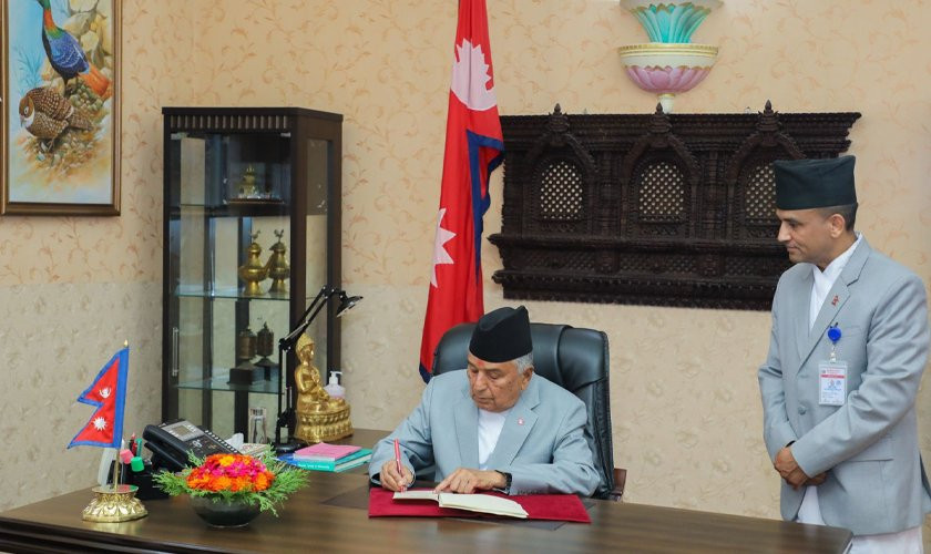 राष्ट्रपति पौडेलद्वारा टीआरसी विधेयक प्रमाणीकरण