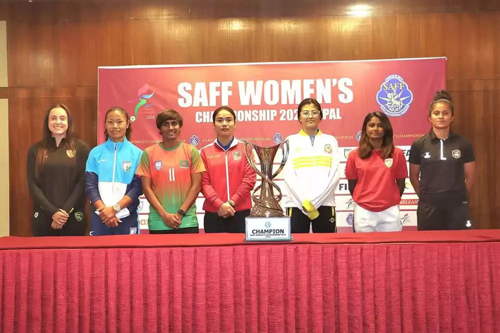 साफ महिला फुटबल च्याम्पियनसिप आजदेखिसुरु,उद्घाटन खेलमा भारत र पाकिस्तान खेल्दै