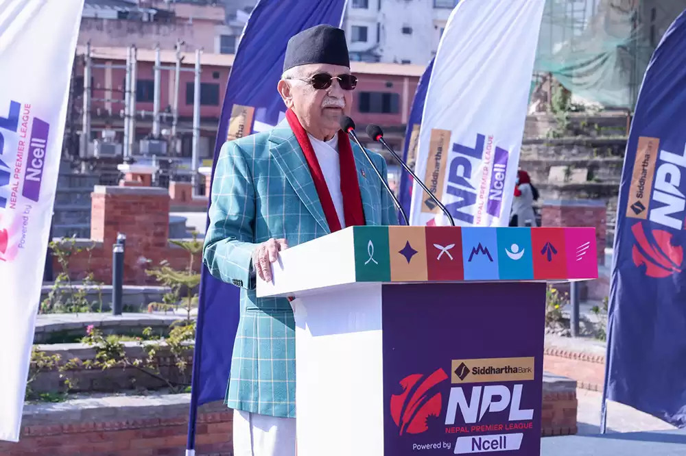 एनपिएलले युवा खेल प्रतिभालाई अन्तर्राष्ट्रिय मञ्चमा प्रस्तुत गर्न सहयोग पुग्छ:प्रधानमन्त्री ओली