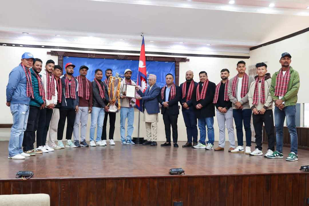 एनपिएल विजेता जनकपुर बोल्ट्सलाई प्रधानमन्त्रीको सम्मान