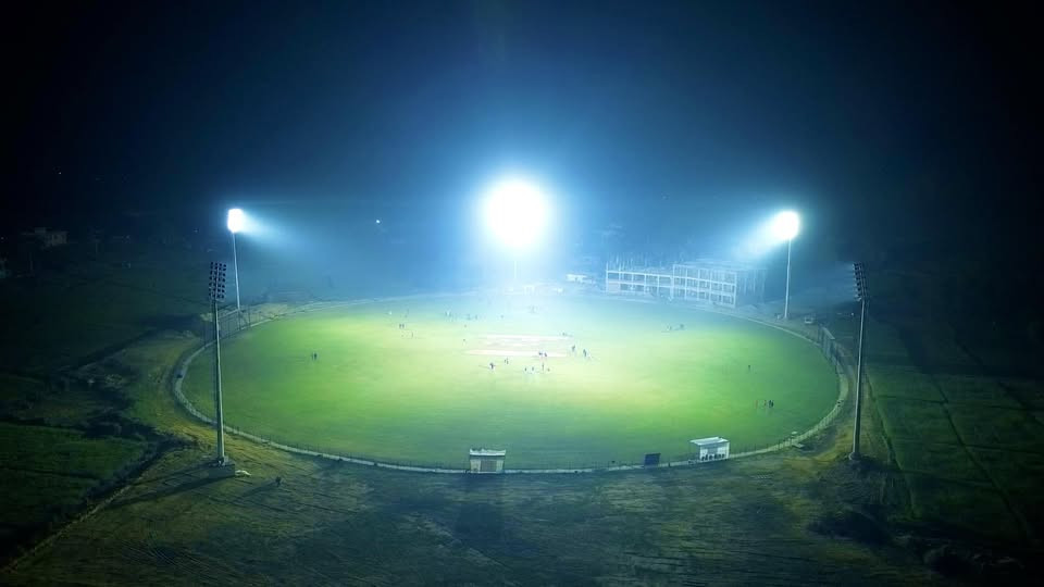 नेपालको क्रिकेट इतिहासमै पहिलो पटक फ्लड लाइट  जडान