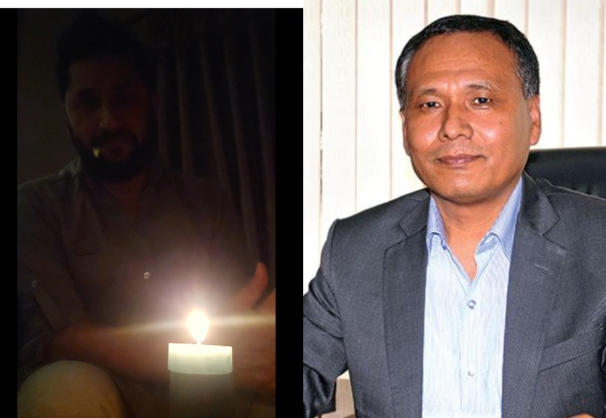 कुलमानलाई हटाएको विरोधमा रवि लामिछानेले बत्ति निभाएर गरे विरोध