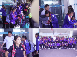 एसियन कप छनोट खेलेर नेपाली महिला फुटबल टोली स्वदेश फर्कियो, के भन्छन् खेलाडी ?