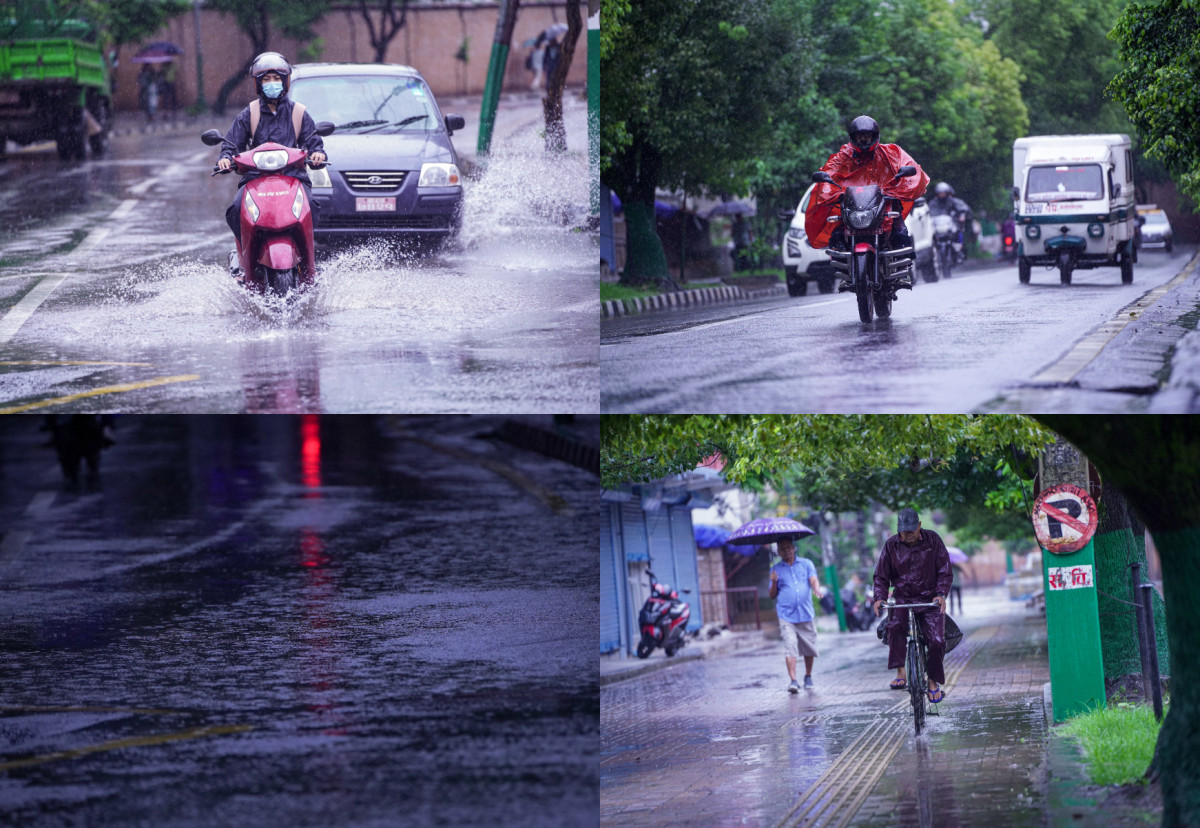 काठमाडौं उपत्यकामा वर्षा (तस्बिरहरु)