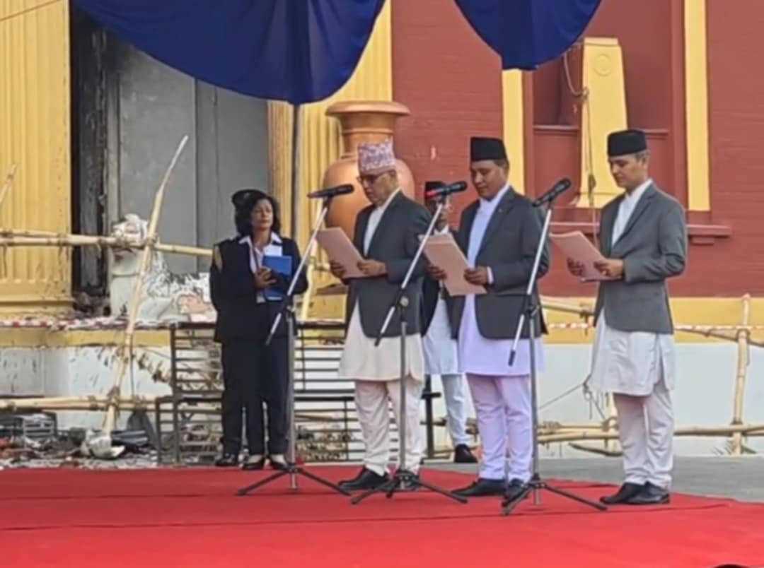 कुलमानसहित नवनियुक्त ३ मन्त्रिले लिए सपथ