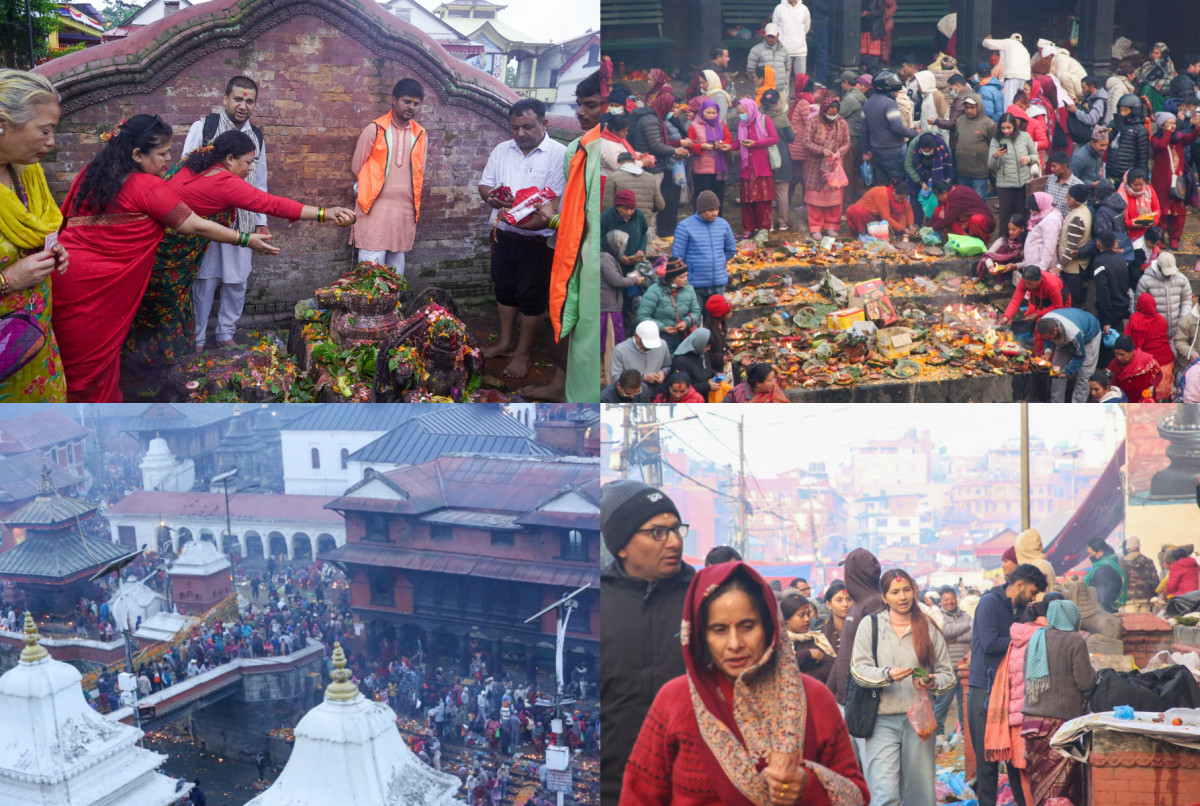 पशुपतिनाथ मन्दिर परिसरमा शतबीज छर्दै भक्तजनहरु (तस्विरहरु)
