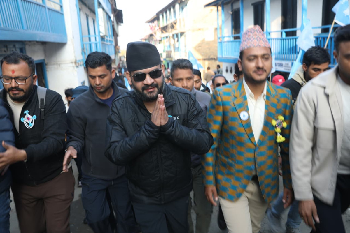 चुनावी अभियान तीव्र बनाउँदै रास्वपा नेता बालेन शाह तेह्रथुममा