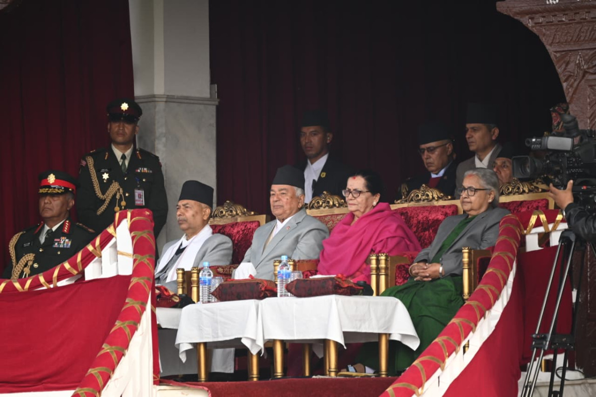 राष्ट्रपति पौडेल प्रजातन्त्र दिवस २०८२ विशेष समारोहमा सहभागी, नेपाली सेनाद्वारा सलामी