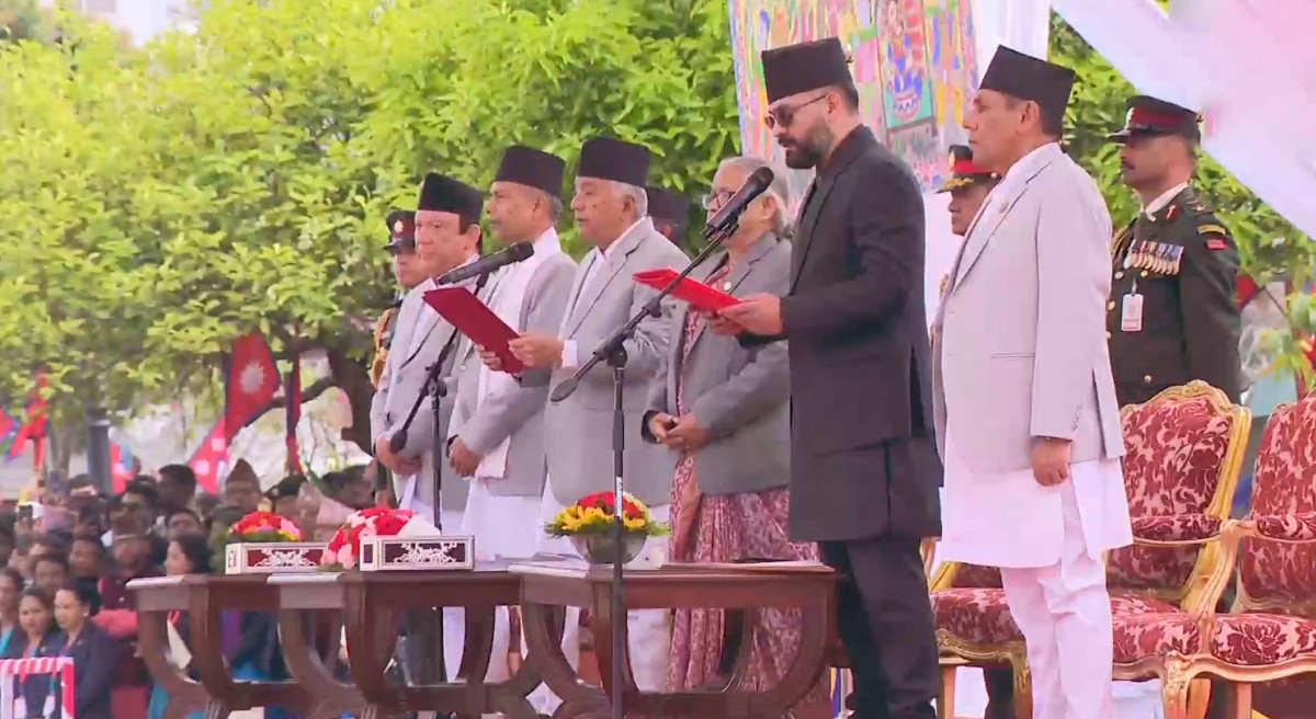 नवनियुक्त प्रधानमन्त्री शाहले लिए पद तथा गोपनीयताको शपथ